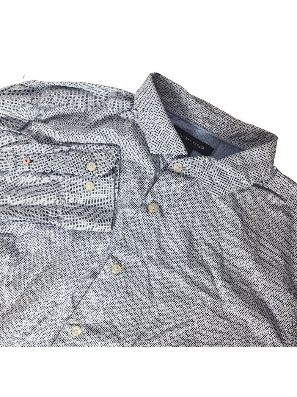 Tommy Hilfiger Men's Large Geometric Button Front Shirt